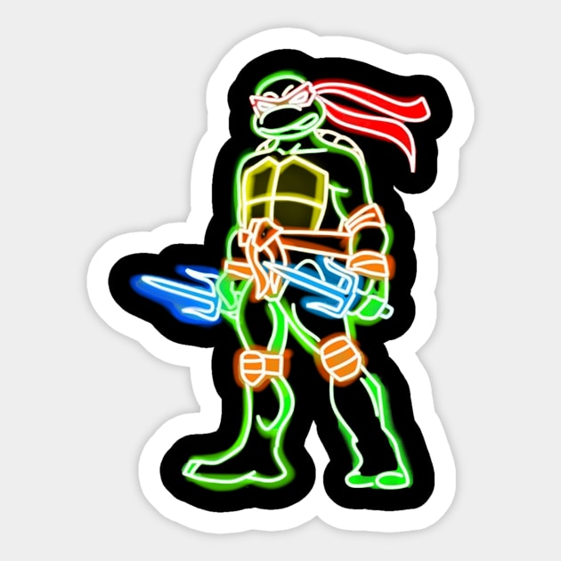 Neon Raphael Sticker by Comicollogy